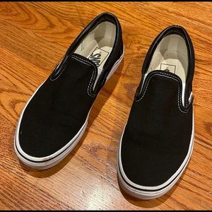 Black slip on Vans